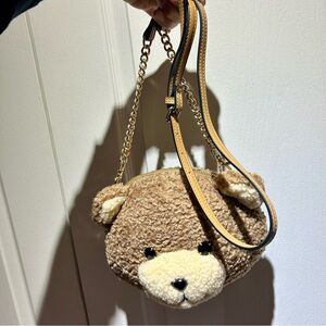 Aldo teddy bear plush cross body bag